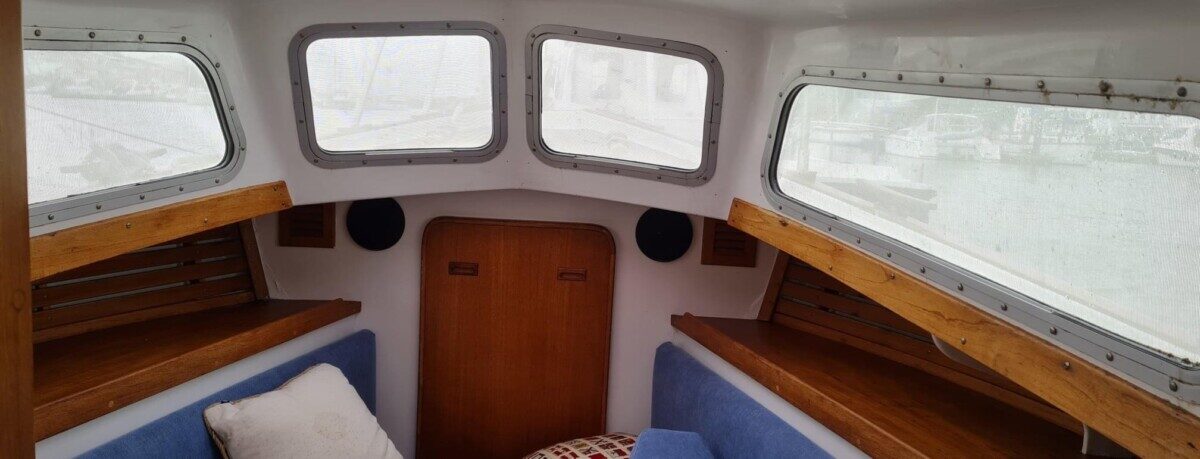 Boat interior reupholstered by 1st Class Covers